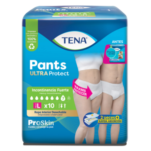 Tena Pants Ultra Talla L Paquete X 10 Unidades 