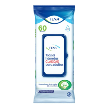 Toallas Húmedas clásicas Tena para adultos Paquete X 60 unidades 