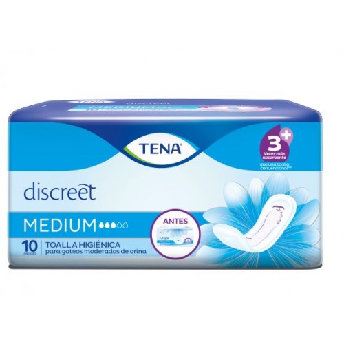 Tena Toalla Mujer Medium Paquete X 10 Unidades 