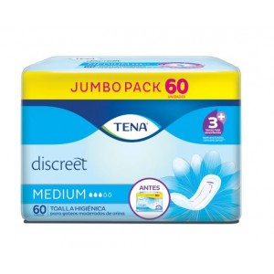 Tena Toallas mujer Medium Paquete X 60 Unidades 