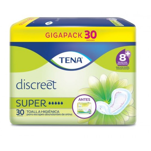 Tena Toallas Mujer super Paquete X 30 Unidades