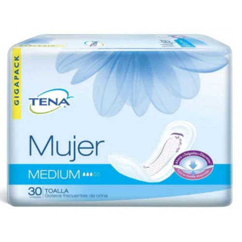 Tena Toallas Mujer Medium Paquete X 30 Unidades 