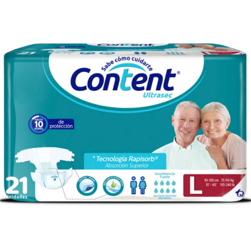 Content Ultrasec Talla L Paquete X 21 Unidades 
