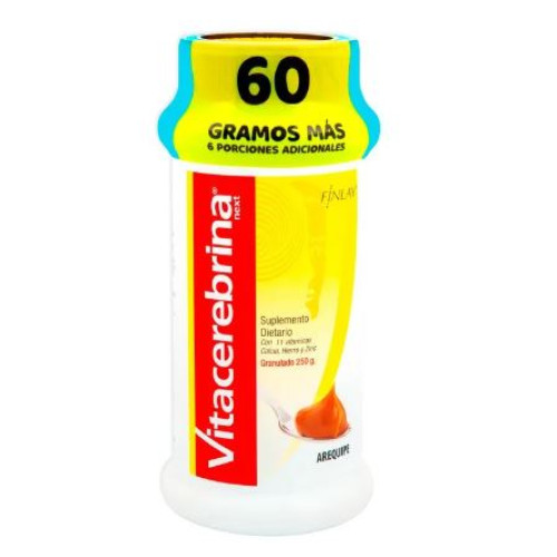 Vitacerebrina Suplemento dietario Granulado sabor a arequipe Frasco X 250 Gr