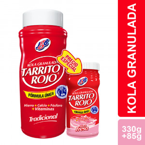 Tarrito Rojo Tradicional Oferta frasco X 330 Gramos + tarrito rojo fresa 85 Gramos 