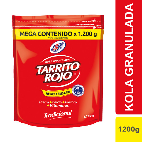 Tarrito Rojo Tradicional Mega contenido Bolsa X 1200 Gramos 