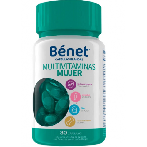 Bénet Multivitaminas Mujer Frasco X 30 Cápsulas blandas