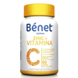 Bénet  zinc + vitamina C Frasco X 60 Gomas 