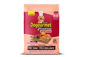 Dogourmet Adultos alimento para perros 2 proteínas sabor salmón y carne a la plancha Paquete X 350 Gr