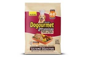 Dogourmet Adultos alimento para perros 2 proteínas sabor pavo y pollo al horno Paquete X 350 Gr