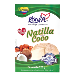 Kónfyt Natilla sabor coco Caja X 120 Gramos