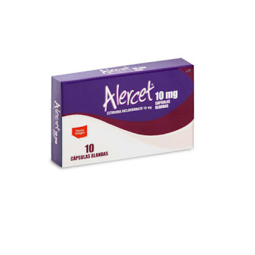 alercet cetirizina 10 mg x 10 cápsula blanda