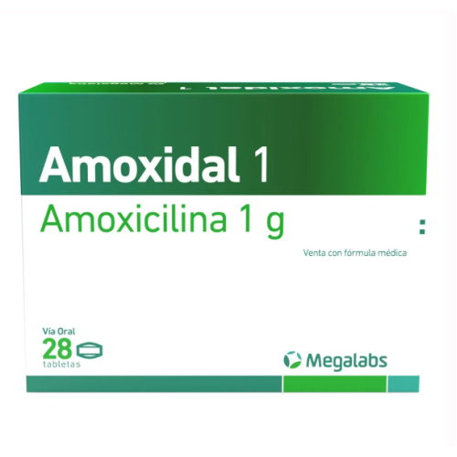 Amoxidal 1 Gramo Caja X 28 Tabletas 