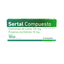 Sertal Compuesto 125 Mg/ 10 Mg Caja X 10 Tabletas 