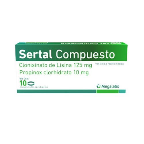 Sertal Compuesto 125 Mg/ 10 Mg Caja X 10 Tabletas 