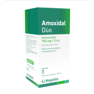 Amoxidal Dúo 750 Ml/ 5 Ml suspensión vía oral polvo para preparar Frasco X 120 Ml 