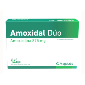 Amoxidal Dúo 875 Mg Caja X 14 Tabletas 