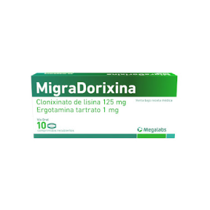 Migra Dorixina 125 Mg/ 1 Mg Caja X 10 tabletas 