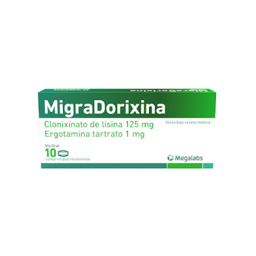 Migra Dorixina 125 Mg/ 1 Mg Caja X 10 tabletas 