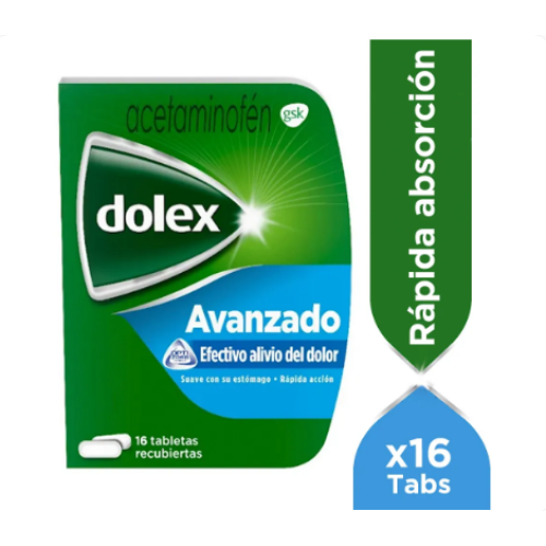 Dolex Avanzado 500 Mg Caja X 16 Tabletas 