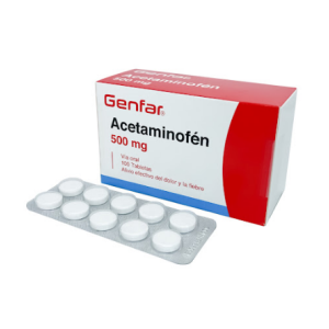 Acetaminofén 500 Mg  Caja X 100 Tabletas 