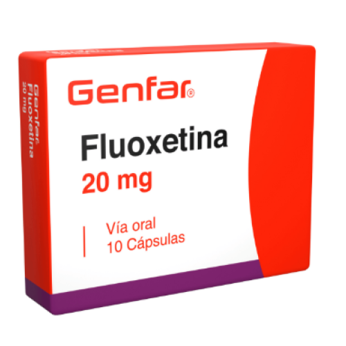 Fluoxetina 20 Mg Genfar Caja X 10 Cápsulas 