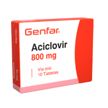 Aciclovir 800 Mg Genfar Caja X 10 Tabletas 