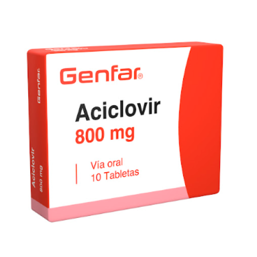 Aciclovir 800 Mg Genfar Caja X 10 Tabletas 