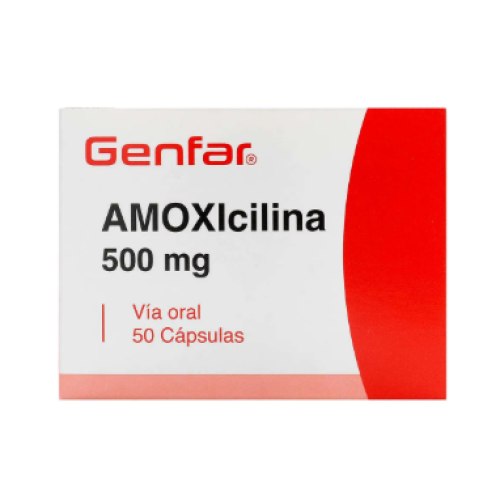 Amoxicilina 500 Mg Genfar Caja X 50 Cápsulas