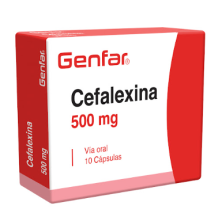 Cefalexina 500 Mg Genfar Caja X 10 Tabletas 