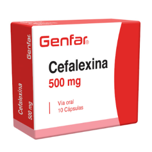 Cefalexina 500 Mg Genfar Caja X 10 Tabletas 