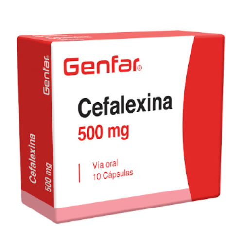 Cefalexina 500 Mg Genfar Caja X 10 Tabletas 