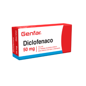 Diclofenaco 50 Mg Genfar Caja X 30 Tabletas 