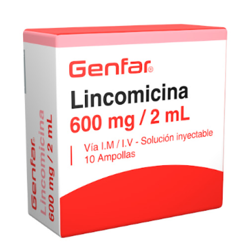 Lincomicina 600 Mg Genfar Caja X 10 Ampollas