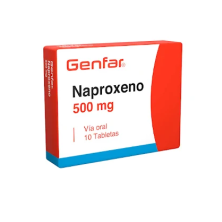 Naproxeno 500 Mg Genfar Caja X 10 Tabletas 