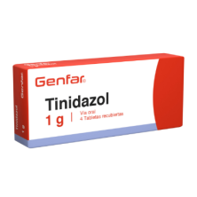 Tinidazol 1 Gramo Genfar Caja X 4 Tabletas 