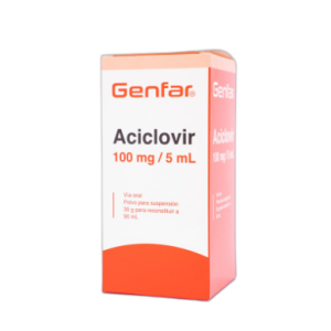 Aciclovir Polvo Para Suspensión 100Mg/5Ml Genfar Frasco X 90 Ml
