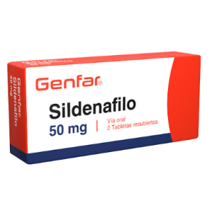 Sildenafilo 50 Mg Genfar Caja X 2 Tabletas