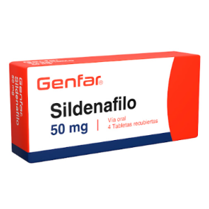 Sildenafilo 50 Mg Genfar Caja X 4 Tabletas