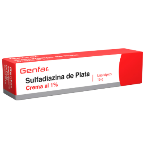 Sulfadiazina de Plata Crema al 1% Genfar Tubo X 15 Gramos