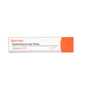 Sulfadiazina de Plata Crema al 1% Genfar Tubo X 30 Gramos Sulfadiazina de Plata Crema al 1% Genfar Tubo X 30 Gramos