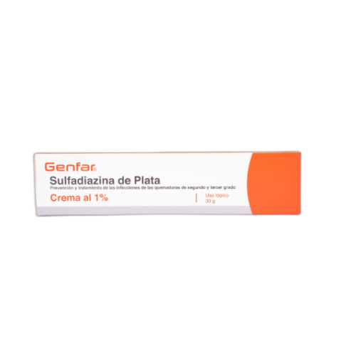 Sulfadiazina de Plata Crema al 1% Genfar Tubo X 30 Gramos