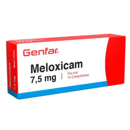 Meloxicam 7.5 Mg Genfar Caja X 10 Tabletas