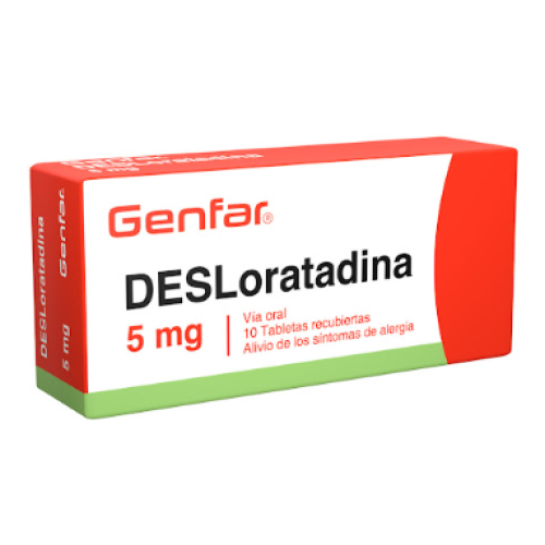 Desloratadina 5 Mg Genfar Caja X 10 Tabletas Desloratadina 5 Mg Genfar Caja X 10 Tabletas