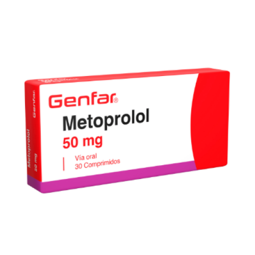Metoprolol 50 Mg Genfar Caja X 30 Tabletas 