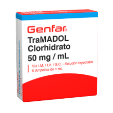 Tramadol 50 Ml Genfar Caja X 5 Ampollas
