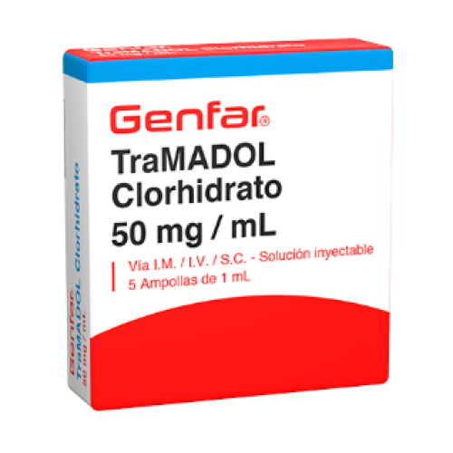 Tramadol 50 Ml Genfar Caja X 5 Ampollas Tramadol 50 Ml Genfar Caja X 5 Ampollas