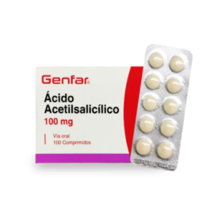 Acido Aceltilsalicílico 100 Mg Genfar Caja X 100 Tabletas 