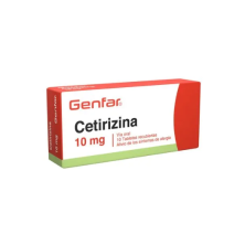 Cetirizina 10 Mg Genfar Caja X 10 Tabletas 