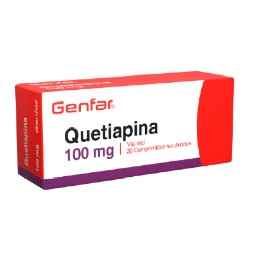 Quetiapina 100 Mg Genfar Caja X 30 Tabletas 